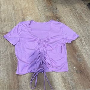 Size large purple crop trop
